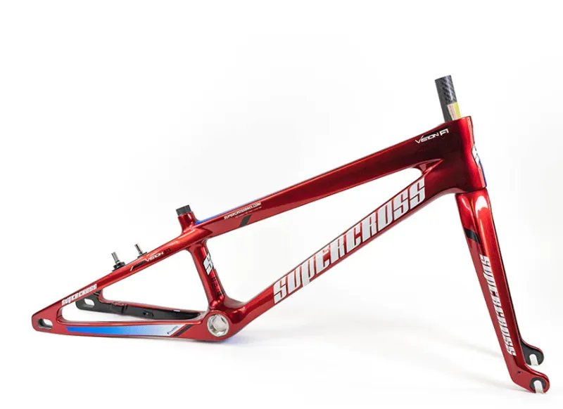 Supercross Vision F1 Expert XL Frame Fork Chasis Kit Rocket Red